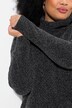 Chenille pullover, oversized, opstaande kraag, lange mouwen