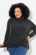 Chenille pullover, oversized, opstaande kraag, lange mouwen