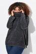 Chenille pullover, oversized, opstaande kraag, lange mouwen