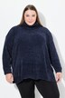 Chenille-genser, oversized, ståkrage, lange ermer
