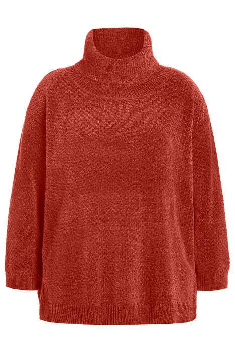 Žinylkový svetr, oversize, stojáček, dlouhé rukávy