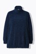 Pull oversize en maille chenille, col montant et manches longues
