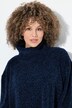 Pull oversize en maille chenille, col montant et manches longues