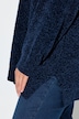 Pull oversize en maille chenille, col montant et manches longues