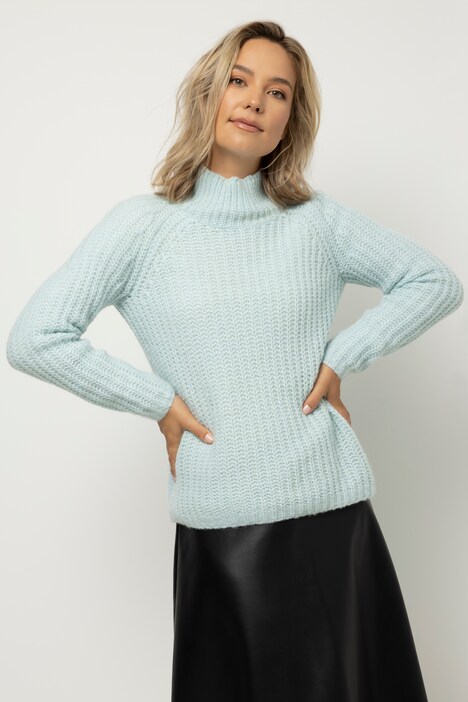 Pullover, Identity, Patentstrick, Stehkragen, Langarm