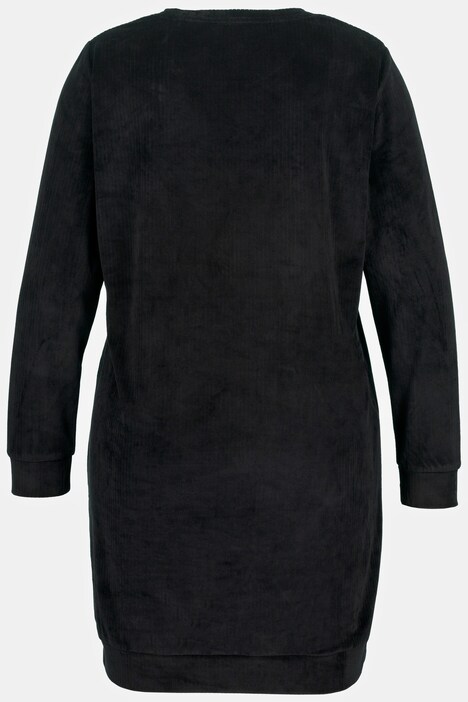 Textured Stripe Stretch Knit Lounge Tunic