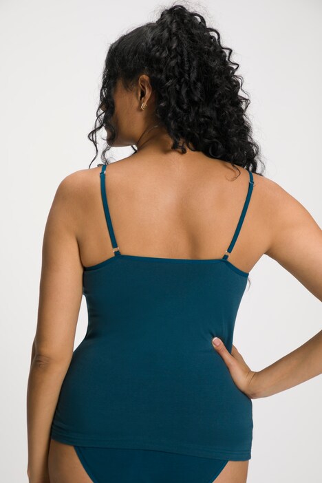 Maillot de corps, col rond, bretelles spaghettis réglables