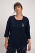 T-shirt de pyjama, Noël, col bateau, manches 3/4
