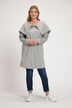 Oversized Hood Zip Front Tunic Sweatshirt