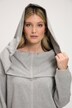 Oversized Hood Zip Front Tunic Sweatshirt