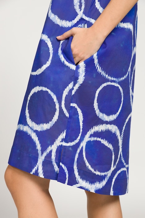 Kleid, Identity, A-Line, Tunika-Ausschnitt, Halbarm