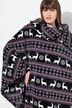Homewear-poncho, bred krave, lækkert blødt plys