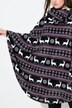 Homewear-poncho, bred krave, lækkert blødt plys