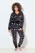 Homewear-Overall, Plüsch, Norweger, Langarm