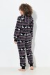 Homewear-Overall, Plüsch, Norweger, Langarm