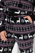 Homewear-Overall, Plüsch, Norweger, Langarm