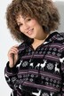 Homewear-Overall, Plüsch, Norweger, Langarm