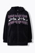 Homewear-Jacke, Norwegermuster, Kapuze, Plüsch