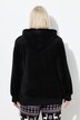 Homewear-Jacke, Norwegermuster, Kapuze, Plüsch