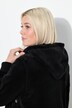 Homewear-Jacke, Norwegermuster, Kapuze, Plüsch