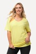 Maglia aderente con davanti doppio, scollo a girocollo e mezze maniche