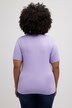 T-shirt, dubbelgelaagde voorkant, slim, ronde hals, korte mouwen