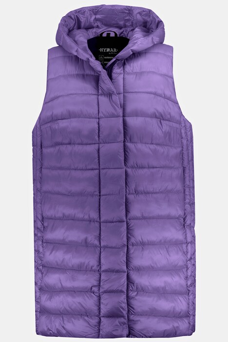 HYPRAR longline bodywarmer, capuchon, ritszakken, mouwloos