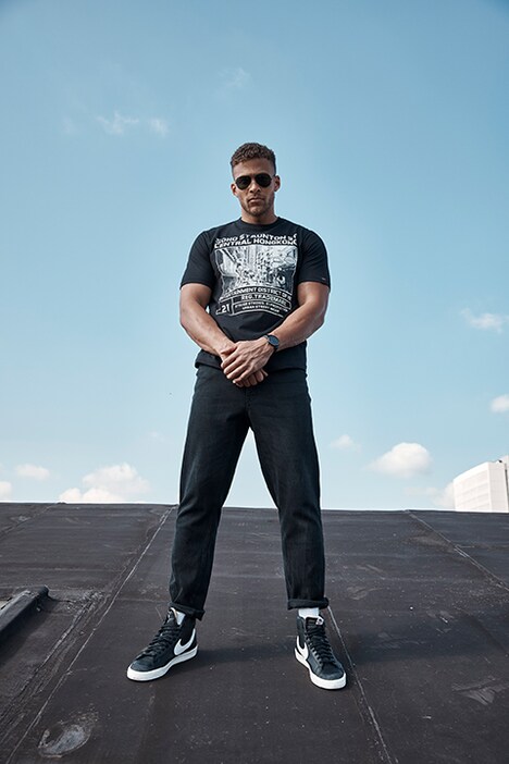 STHUGE T-Shirt, Foto-Print, Rundhals, Halbarm, bis 8 XL