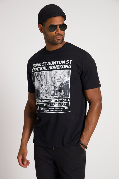 STHUGE T-Shirt, Foto-Print, Rundhals, Halbarm, bis 8 XL