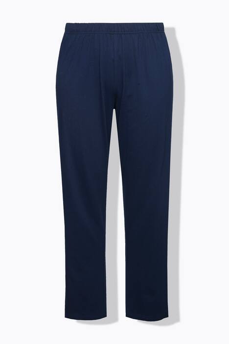 Pyjamas med hulsøm, bølgekanter, rund hals og lange ærmet