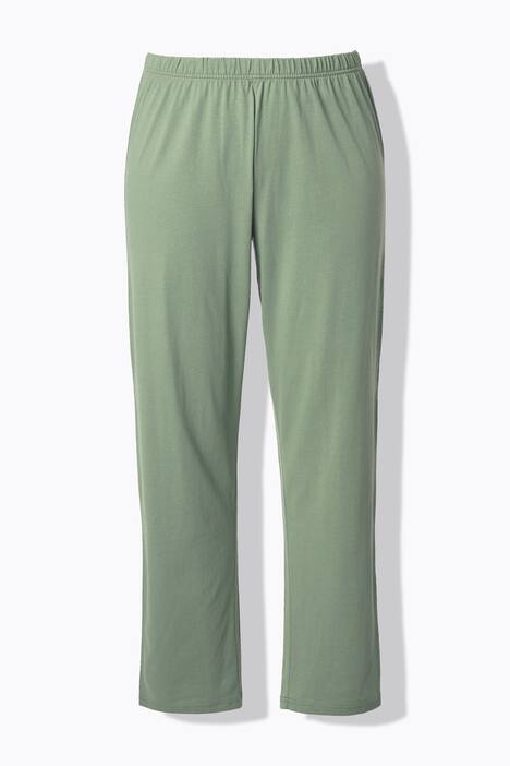 Pyjama, holle zoom, golvende randen, ronde hals, lange mouwen
