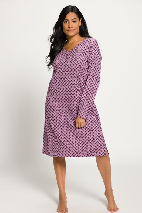 bigshirts, set van 2, tuniek-/V-hals, lange mouwen