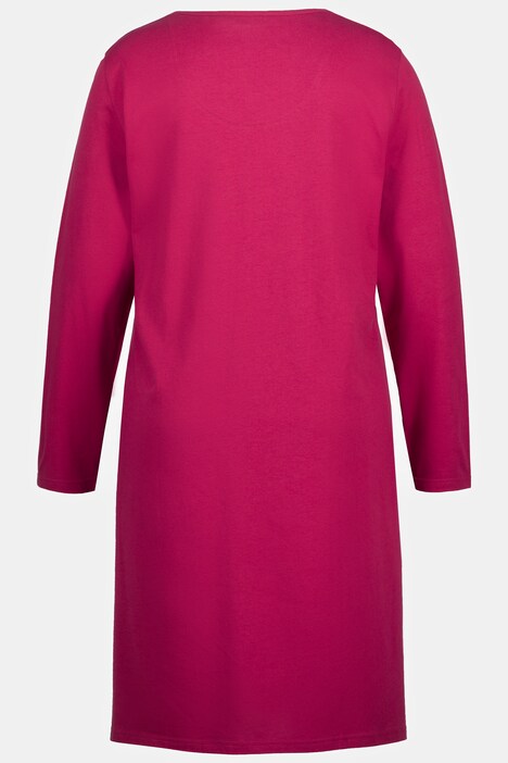 bigshirts, set van 2, tuniek-/V-hals, lange mouwen