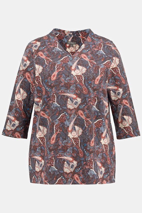 Fancy Paisley Print Stretch Tee