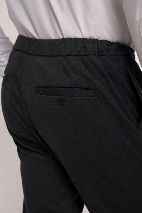Pantaloni da ufficio in jersey a quadri con FLEXNAMIC®, cintura senza aperture, taglio dritto e vestibilità moderna