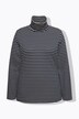 shirt, geribd, slim, colkraag, lange mouwen, biologisch katoen