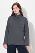 shirt, geribd, slim, colkraag, lange mouwen, biologisch katoen