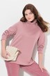 shirt, geribd, slim, colkraag, lange mouwen, biologisch katoen