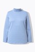 shirt, geribd, slim, colkraag, lange mouwen, biologisch katoen
