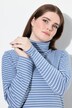 shirt, geribd, slim, colkraag, lange mouwen, biologisch katoen