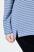 shirt, geribd, slim, colkraag, lange mouwen, biologisch katoen