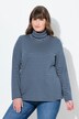 Skjorte, ribbet, slim, turtleneck, langermet, økologisk bomull