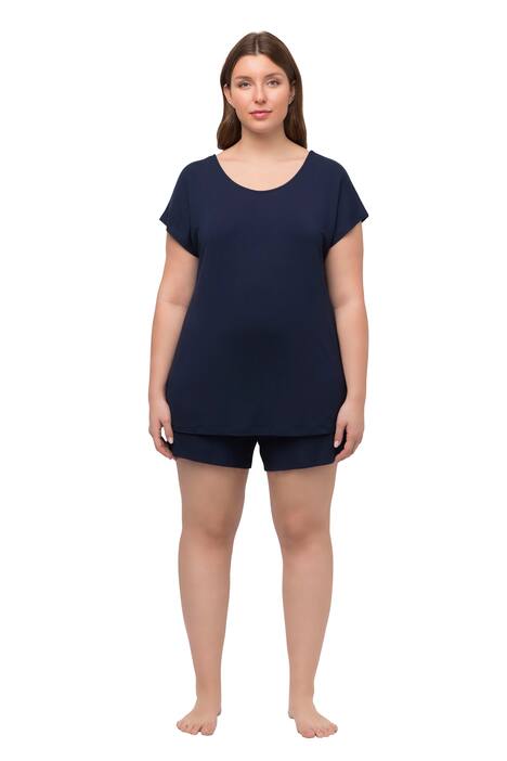 Krátké pyžamo, motýl, oversize, kulatý výstřih, krátké rukávy