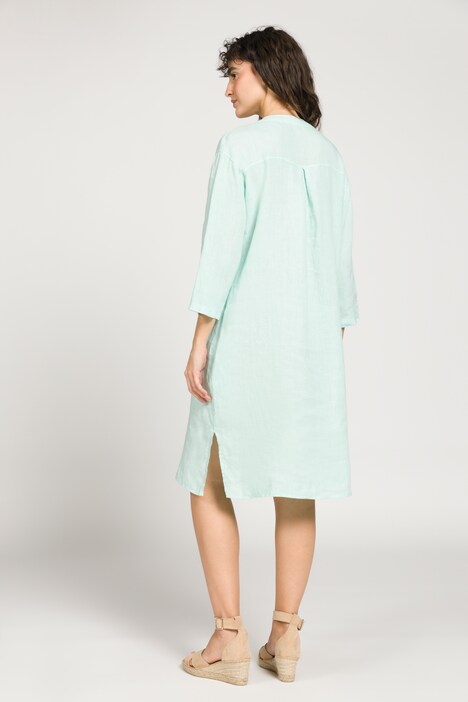 Leinenkleid, Identity, Rundhals, 3/4-Arm