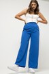 Pantalon, taille haute, jambe large, taille partiellement élastique