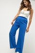 Pantalon, taille haute, jambe large, taille partiellement élastique