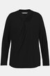 T-shirt, découpe, Slim, col V drapé, manches longues