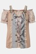 Traditionel bluse, snøring, blonder, bare skuldre, halværmer