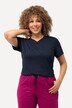 Functional Antibacterial Finish V-Neck Short Sleeve Knit Top