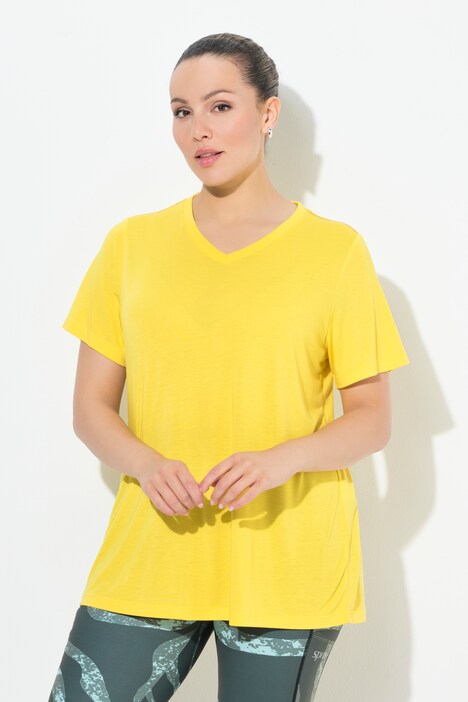 T-shirt technique antibactérien, décolleté en V et manches courtes